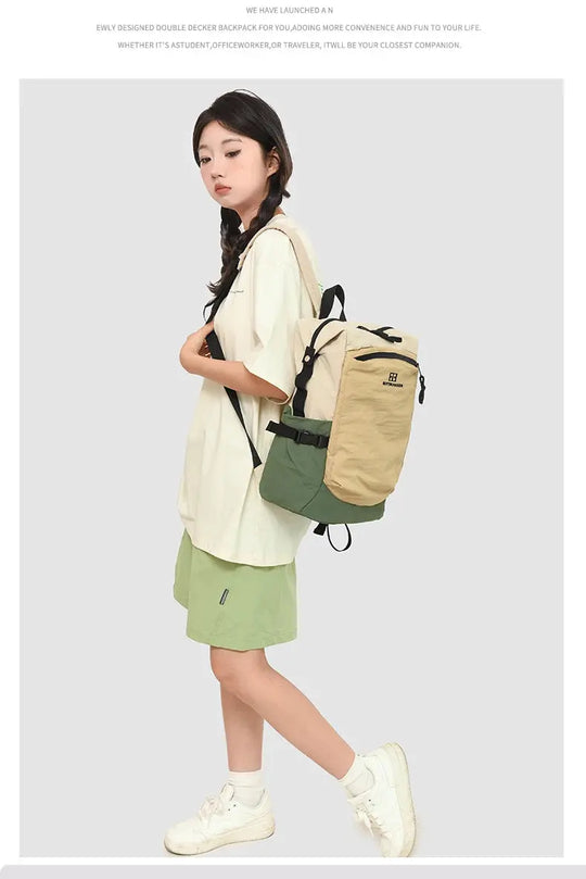 Mochila exterior de doble hombro para mujer, de gran capacidad. Es portátil y adecuado para desplazamientos, viajes. Es un cas MedSurgery Store For Digital Health
