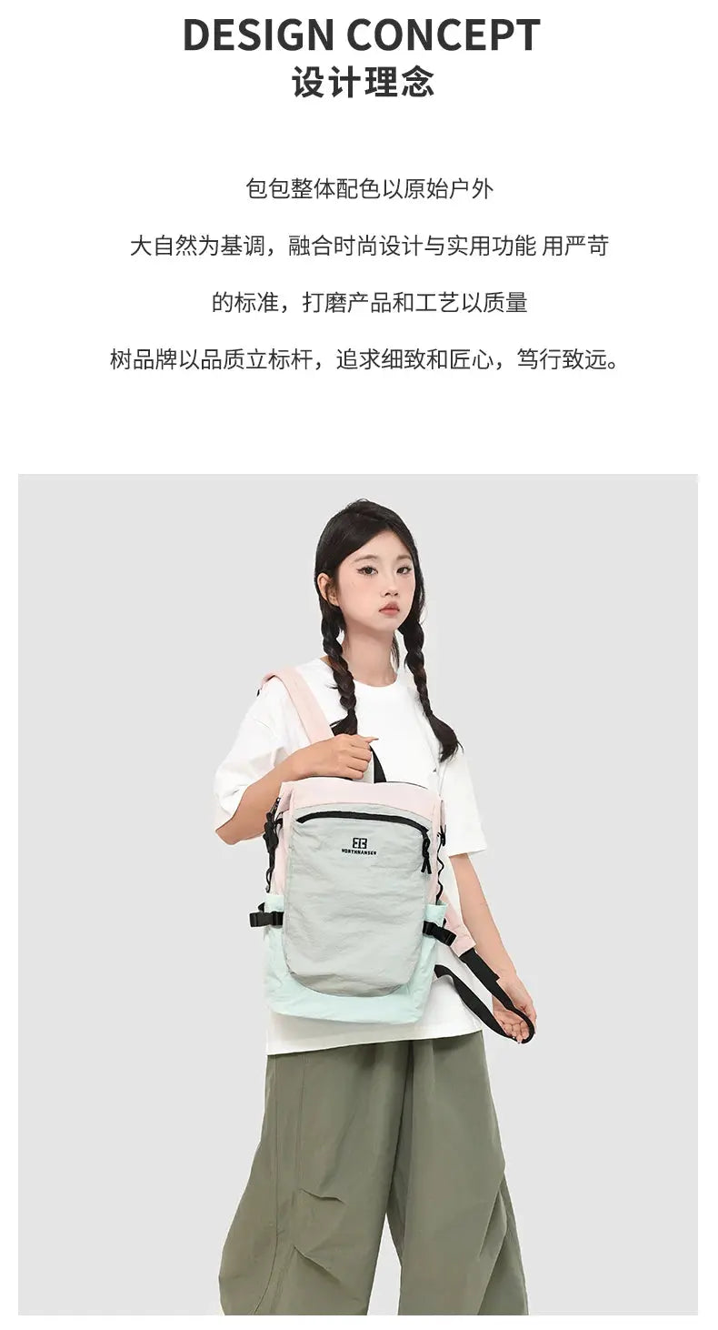 Mochila exterior de doble hombro para mujer, de gran capacidad. Es portátil y adecuado para desplazamientos, viajes. Es un cas MedSurgery Store For Digital Health