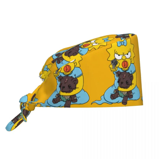Gorro de trabajo ajustable personalizado con explosión cerebral, gorro quirúrgico de los Simpsons, gorro quirúrgico para enfermería, médico, cirujano, para Chef MedSurgery Store For Digital Health