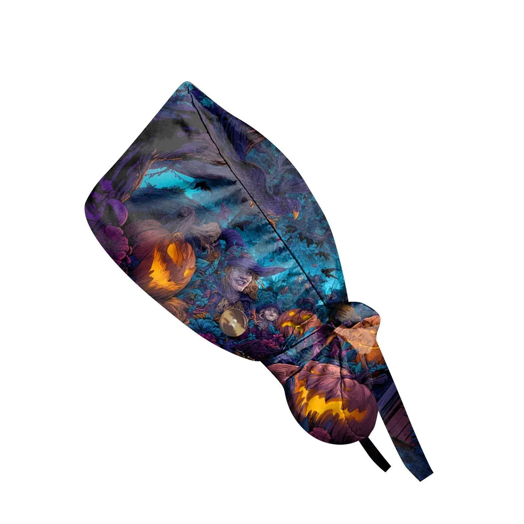 Gorro Quirúrgico para Doctoras o Enfermeras con estampados de Halloween Unisex - Scrub Cap con Estampado para Trabajo Médico. Estilo Casual hechos de Algodón, Cómodos y Elegantes. CJdropshipping