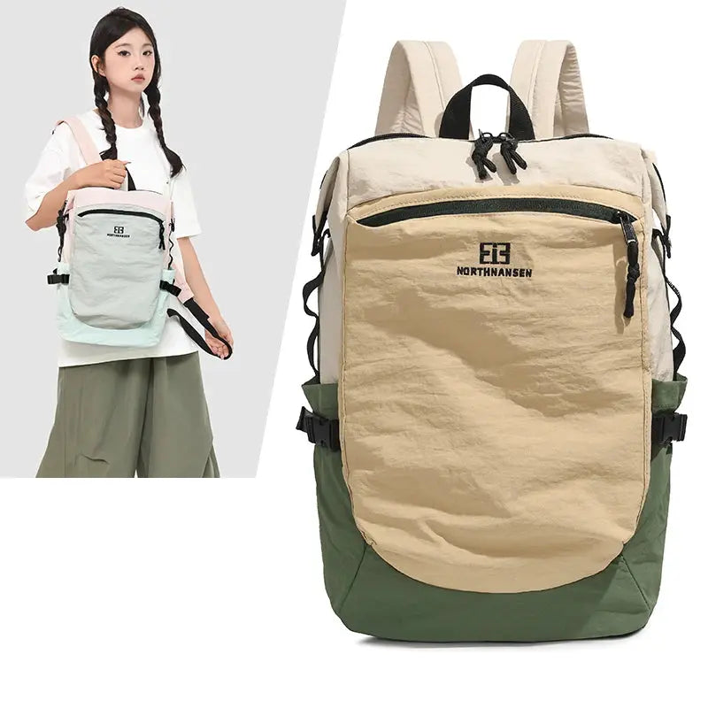 Mochila exterior de doble hombro para mujer, de gran capacidad. Es portátil y adecuado para desplazamientos, viajes. Es un cas MedSurgery Store For Digital Health
