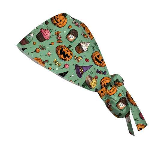Gorro Quirúrgico para Doctoras o Enfermeras con estampados de Halloween Unisex - Scrub Cap con Estampado para Trabajo Médico. Estilo Casual hechos de Algodón, Cómodos y Elegantes. CJdropshipping