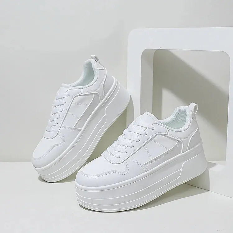 Zapatillas de deporte blancas para mujer, zapatos informales de cuero de alta calidad, zapatos deportivos con aumento de altura de diseñador para mujer, zapato vulcanizado con plataforma MedSurgery Store For Digital Health