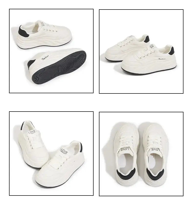 Zapatos blancos para mujer 2025, nuevas zapatillas planas, estilo coreano, deportes informales, zapatos de pan versátiles MedSurgery Store For Digital Health