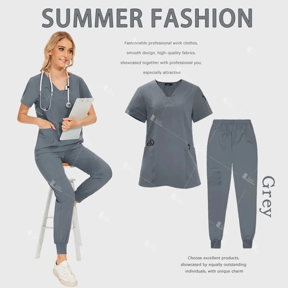 Venta al por mayor de uniformes médicos, traje para correr, conjunto de gomas para médico y enfermera, ropa de trabajo quirúrgica para Hospital, trajes multicolores para mujer dsers-fulfillment-service
