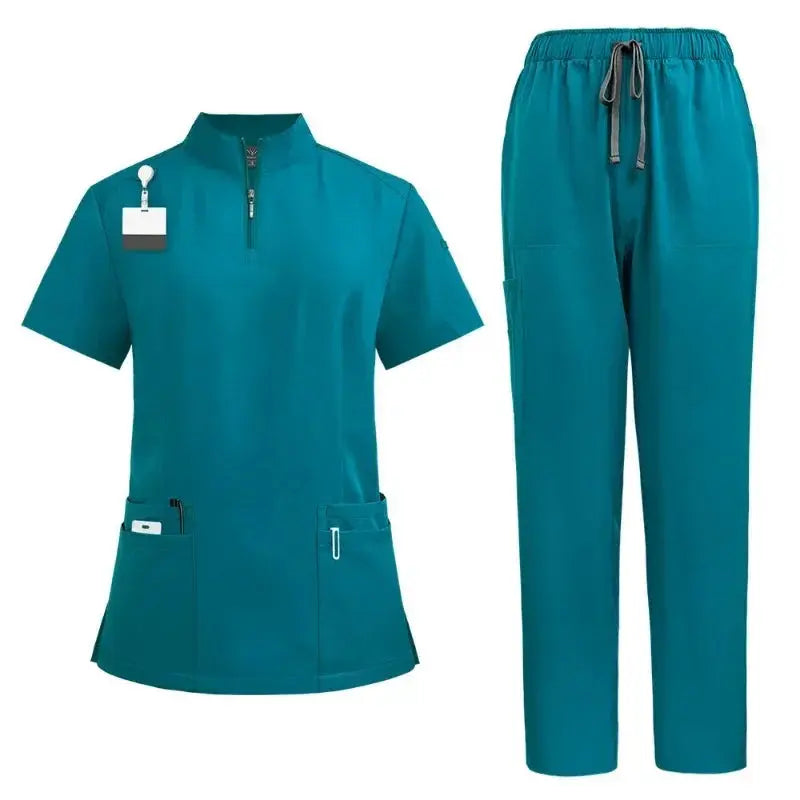 Uniformes quirúrgicos para médico y enfermera, conjunto exfoliante para mujer, Ropa de Trabajo para salón de belleza, bata clínica, pantalones superiores, traje túnica de enfermería para Spa CJdropshipping