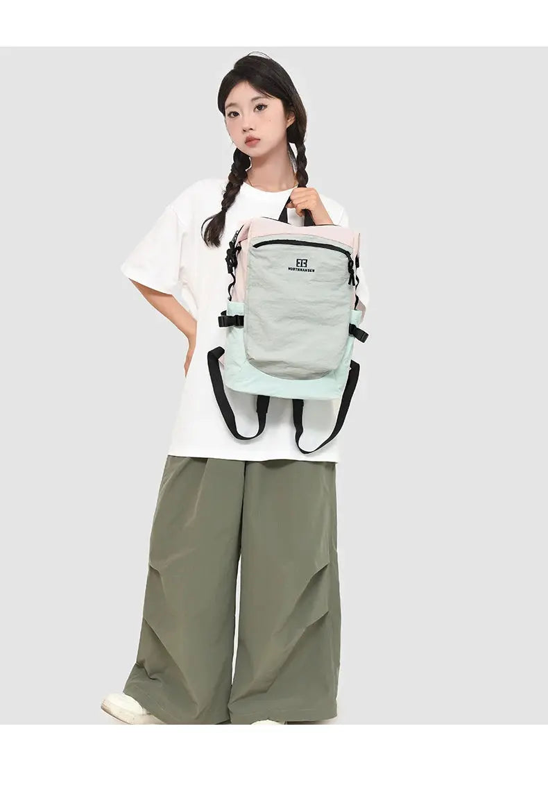 Mochila exterior de doble hombro para mujer, de gran capacidad. Es portátil y adecuado para desplazamientos, viajes. Es un cas MedSurgery Store For Digital Health