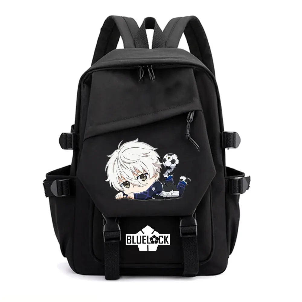 Mochila con cerradura azul de Anime, mochilas de viaje a la moda para hombres y mujeres, bolso escolar para deportes al aire libre MedSurgery Store For Digital Health