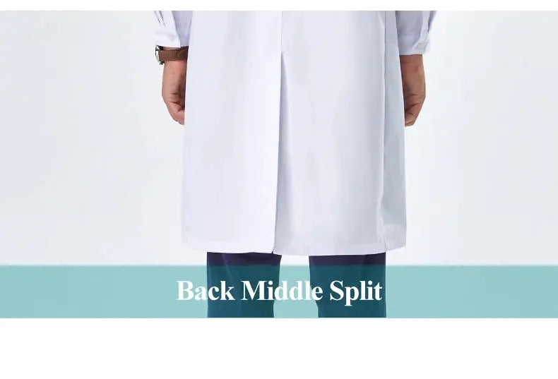 Bata de laboratorio blanca barata para mujeres, hombres, estudiantes, química, profesionales de atención médica, enfermera, manga larga, bata de trabajo para médico XK002 MedSurgery Store For Digital Health