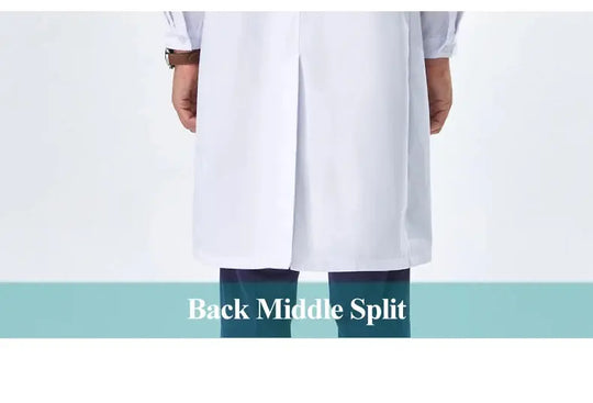 Bata de laboratorio blanca barata para mujeres, hombres, estudiantes, química, profesionales de atención médica, enfermera, manga larga, bata de trabajo para médico XK002 MedSurgery Store For Digital Health