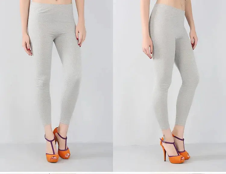 Leggings elásticos de fibra de bambú para mujer, pantalones de nueve puntos, informales, talla grande, primavera, verano y otoño, novedad de 2024 DSers Fulfillment