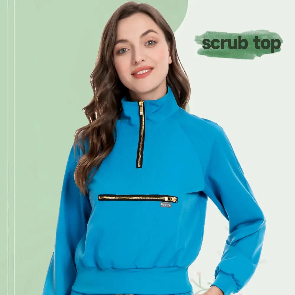 Chamarra Quirúrgica Elite MSORMOSIA - Uniforme Médico Elástico con Bolsillos Profesionales (MSO-42035-37) CJdropshipping