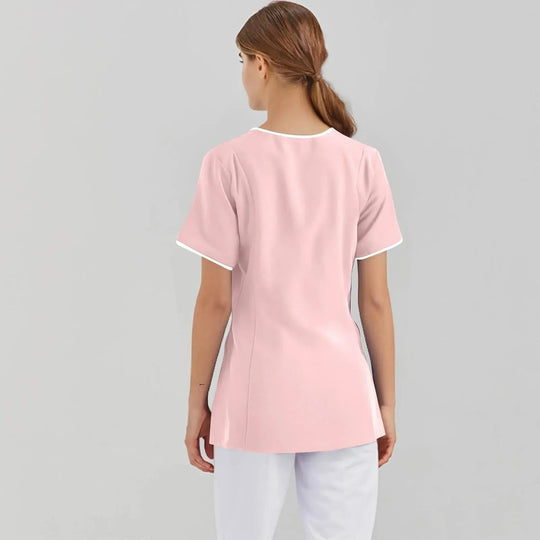 Filipina Médica Elite ISHOWTIENDA - Uniforme Clínico Ergonómico de Manga Corta con Cuello en V CJdropshipping