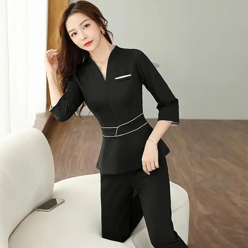 Uniforme estético de verano, traje de salón de belleza de manga corta, ropa de esteticista de Spa para mujer, ropa de trabajo de masaje de Hotel, monos coreanos-BC MedSurgery Store For Digital Health