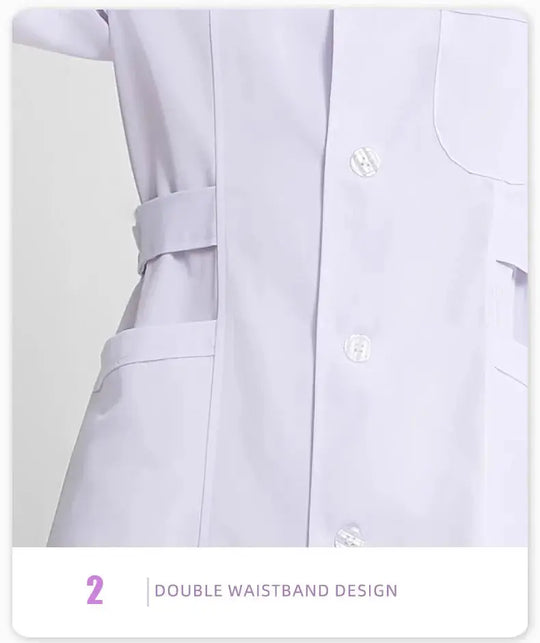 Bata blanca médica para mujer, uniforme médico de enfermera de algodón, ropa de trabajo hospitalaria, uniforme de trabajo profesional de farmacia de laboratorio científico MedSurgery Store For Digital Health