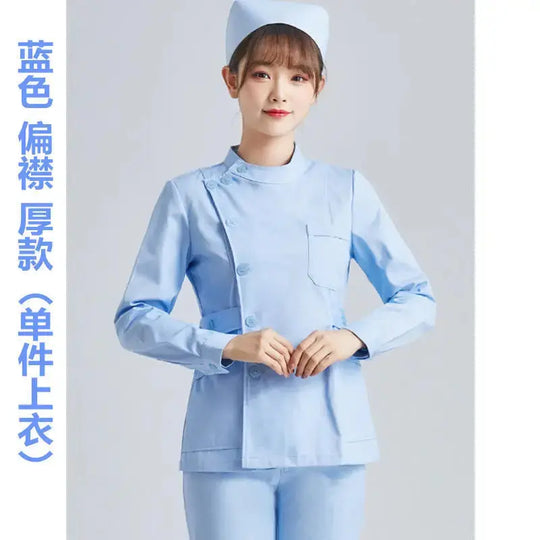 Uniforme de Enfermera Blanco Elite - Top Médico Ajustable de Manga Corta para Mujer CJdropshipping