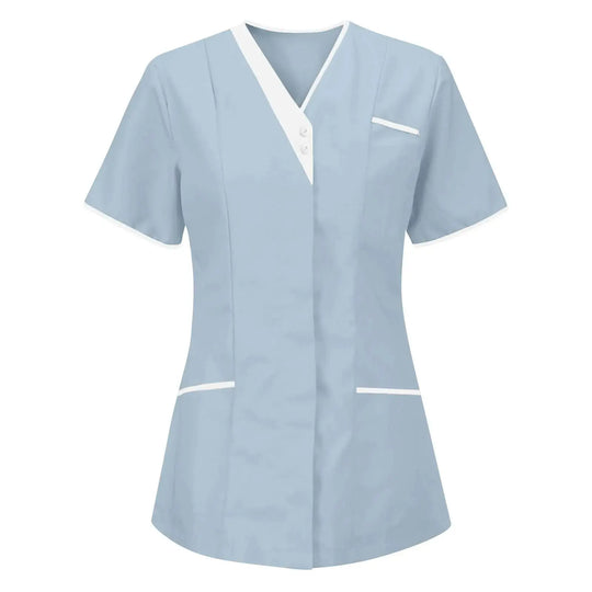 Filipina Médica Elite ISHOWTIENDA - Uniforme Clínico Ergonómico de Manga Corta con Cuello en V CJdropshipping