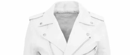 Chaqueta de cuero PU blanca para hombre, abrigo de estilo Punk de motocicleta de manga larga, Otoño Invierno MedSurgery Store For Digital Health