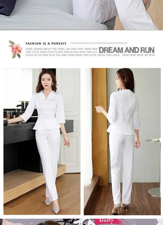 Uniforme estético de verano, traje de salón de belleza de manga corta, ropa de esteticista de Spa para mujer, ropa de trabajo de masaje de Hotel, monos coreanos-BC MedSurgery Store For Digital Health