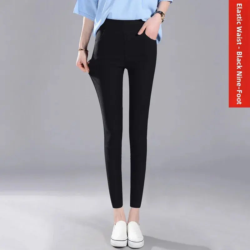 Leggings finos blancos de cintura alta para mujer, plones adeazantes de verano dieciocho, plones de pie pequeño sie... MedSurgery Store For Digital Health