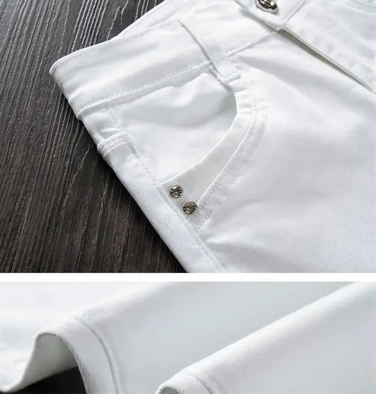Pantalones pitillo blancos para mujer, Vaqueros largos ajustados de cintura alta, elásticos, a la moda, primavera, verano y otoño, 2022 MedSurgery Store For Digital Health