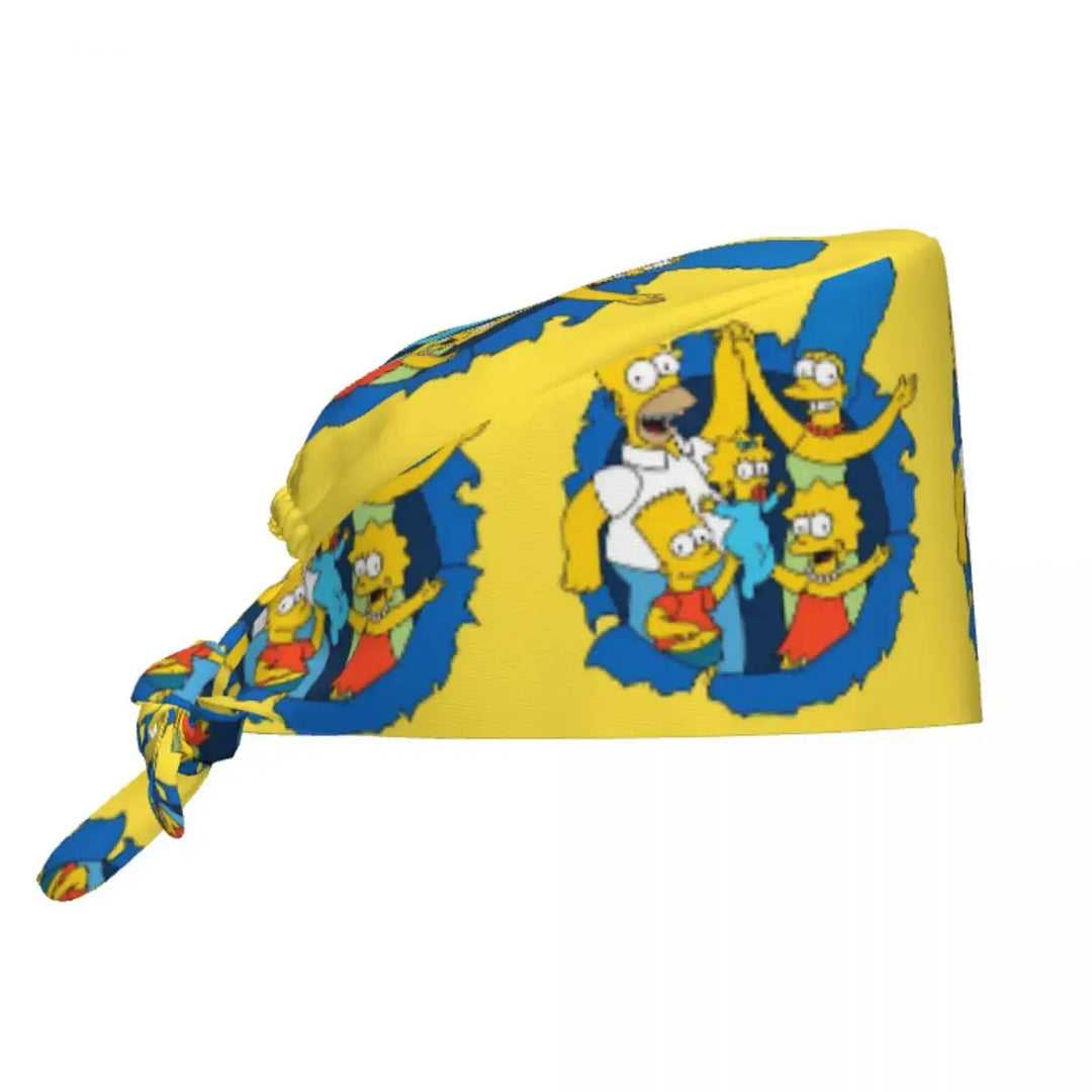 Personalizado The Simpsons Cartoon personal médico Scrubs Hat hombres mujeres médico enfermería gorro quirúrgico Scrub Caps MedSurgery Store For Digital Health