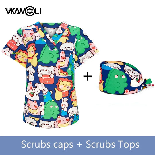 Uniforme de Spa para clínica de mascotas, ropa de trabajo para mujer, traje médico, tops exfoliantes, camisa exfoliante CJdropshipping