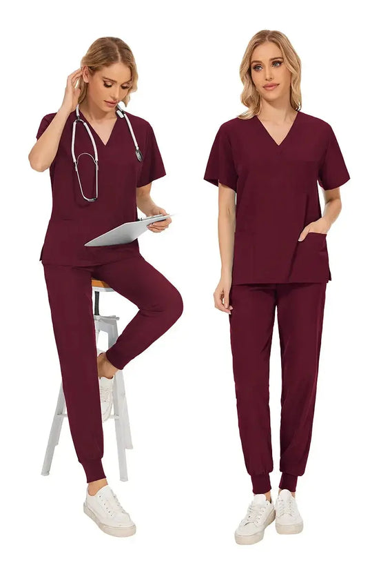 Uniforme médico ajustado para mujer, conjuntos de batas, accesorios de enfermería, batas de cirugía hospitalaria, clínica Dental, salón de belleza, ropa de trabajo CJdropshipping