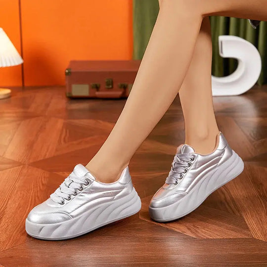 Zapatos blancos para mujer 2025, nuevas zapatillas planas, estilo coreano, deportes informales, zapatos de pan versátiles MedSurgery Store For Digital Health