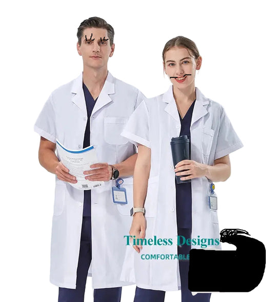 Bata de laboratorio blanca barata para mujeres, hombres, estudiantes, química, profesionales de atención médica, enfermera, manga larga, bata de trabajo para médico XK002 MedSurgery Store For Digital Health