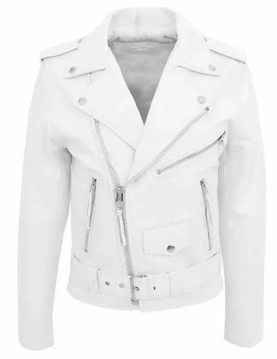 Chaqueta de cuero PU blanca para hombre, abrigo de estilo Punk de motocicleta de manga larga, Otoño Invierno MedSurgery Store For Digital Health