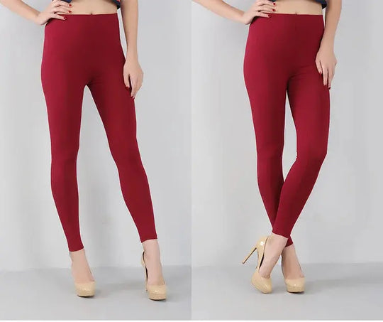 Leggings elásticos de fibra de bambú para mujer, pantalones de nueve puntos, informales, talla grande, primavera, verano y otoño, novedad de 2024 DSers Fulfillment