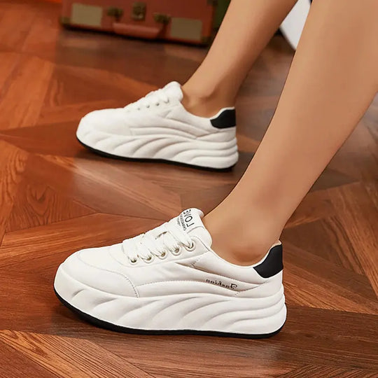 Zapatos blancos para mujer 2025, nuevas zapatillas planas, estilo coreano, deportes informales, zapatos de pan versátiles MedSurgery Store For Digital Health