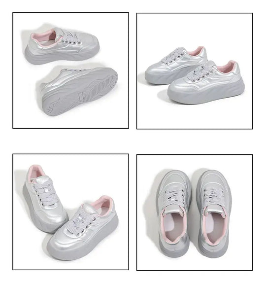 Zapatos blancos para mujer 2025, nuevas zapatillas planas, estilo coreano, deportes informales, zapatos de pan versátiles MedSurgery Store For Digital Health