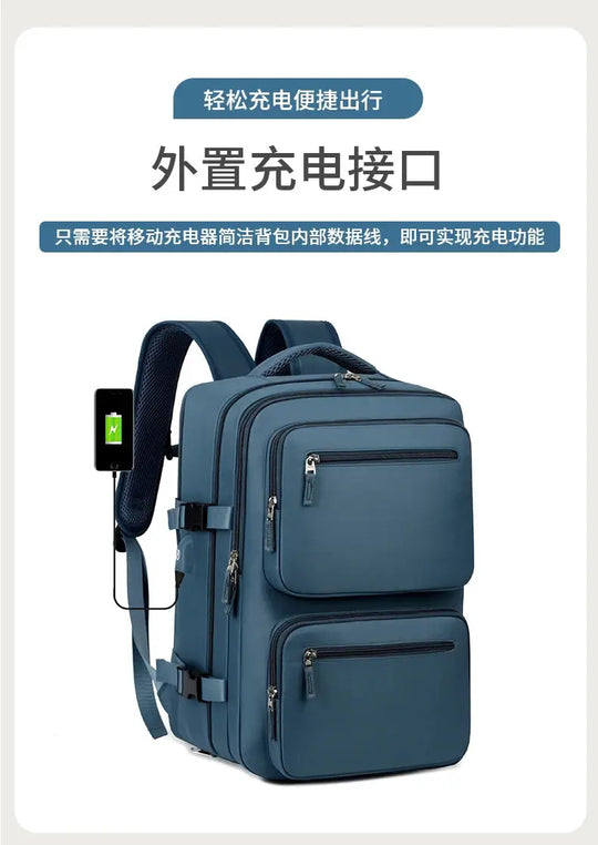 Mochila de viaje grande para mujeres y hombres, bolso de cabina, mochila impermeable multifuncional para avión con carga USB, mochila antirrobo MedSurgery Store For Digital Health