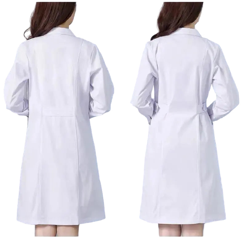 Bata de laboratorio blanca, uniforme de médico femenino de manga larga, uniforme de aislamiento masculino, uniforme de laboratorio, uniforme de trabajo de enfermera y estudiante MedSurgery Store For Digital Health