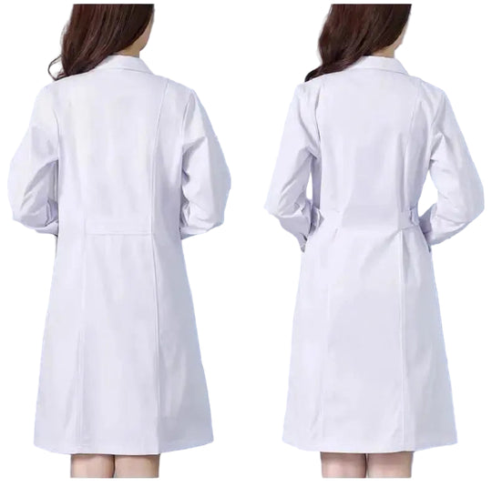 Bata de laboratorio blanca, uniforme de médico femenino de manga larga, uniforme de aislamiento masculino, uniforme de laboratorio, uniforme de trabajo de enfermera y estudiante MedSurgery Store For Digital Health
