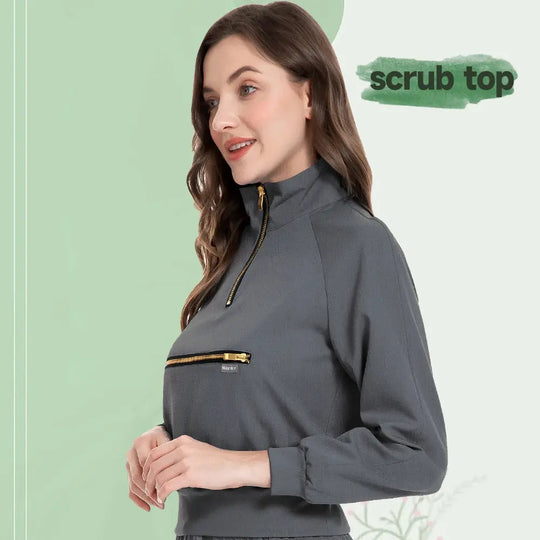 Chamarra Quirúrgica Elite MSORMOSIA - Uniforme Médico Elástico con Bolsillos Profesionales (MSO-42035-37) CJdropshipping