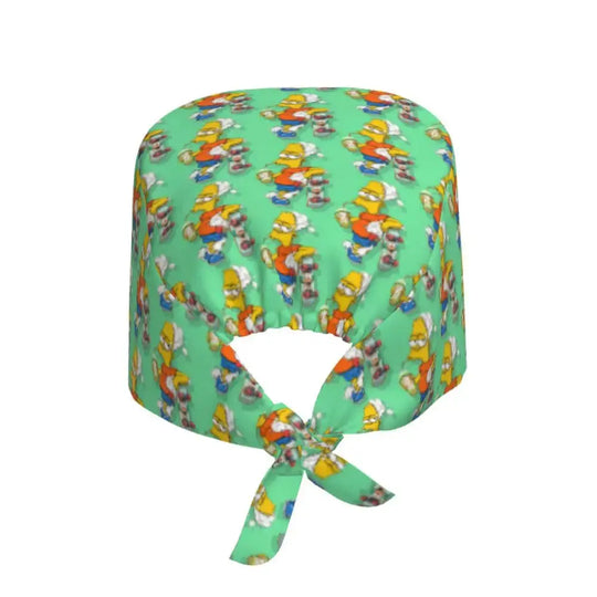 Gorro de trabajo ajustable personalizado con explosión cerebral, gorro quirúrgico de los Simpsons, gorro quirúrgico para enfermería, médico, cirujano, para Chef MedSurgery Store For Digital Health