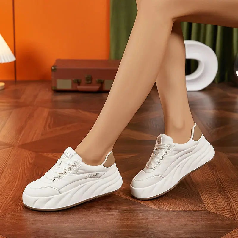 Zapatos blancos para mujer 2025, nuevas zapatillas planas, estilo coreano, deportes informales, zapatos de pan versátiles MedSurgery Store For Digital Health
