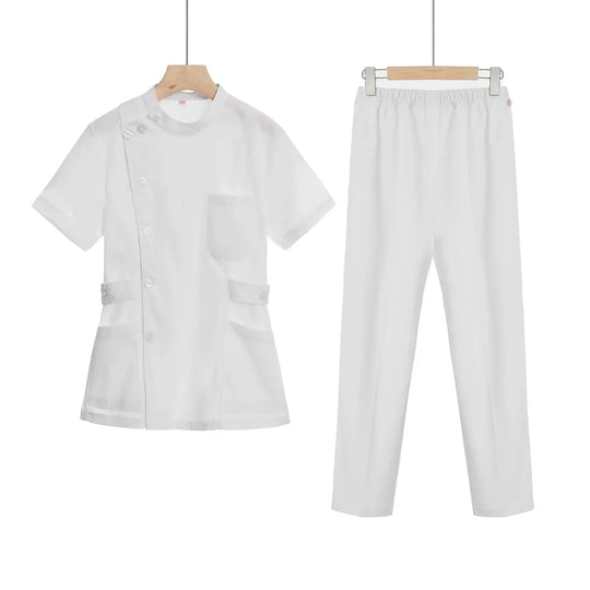 Conjunto de exfoliantes cortos rosas, uniforme médico para enfermera y Doctor, prendas de vestir para mujer, traje de dos piezas para enfermería, vestido de hospital para salón de belleza con logo MedSurgery Store For Digital Health