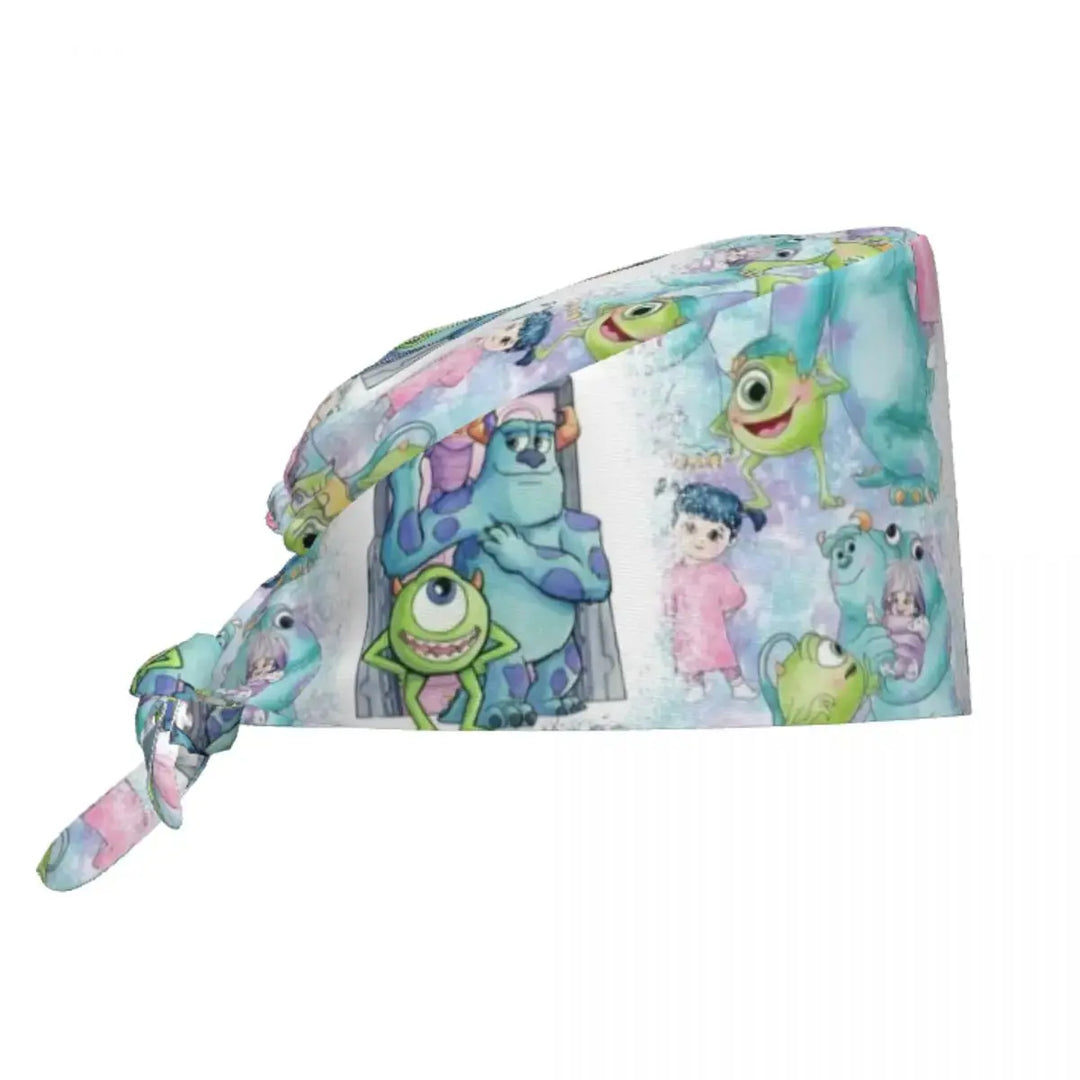 Gorro de trabajo ajustable personalizado con dibujos animados de la Universidad de Monsters, gorro quirúrgico para hombres y mujeres, gorro quirúrgico para enfermería, médico y cirujano MedSurgery Store For Digital Health