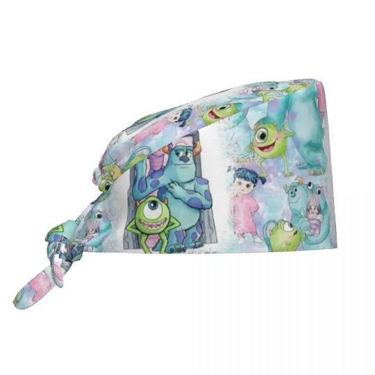 Gorro de trabajo ajustable personalizado con dibujos animados de la Universidad de Monsters, gorro quirúrgico para hombres y mujeres, gorro quirúrgico para enfermería, médico y cirujano MedSurgery Store For Digital Health