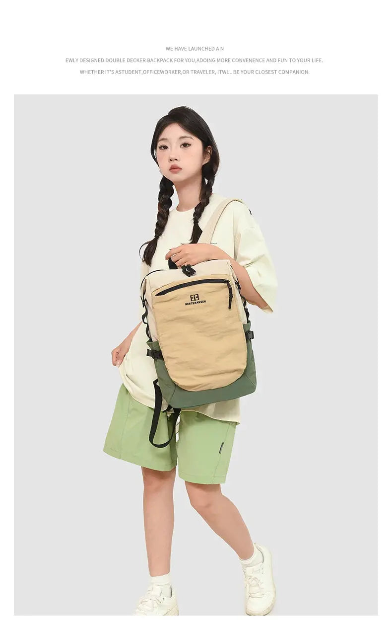 Mochila exterior de doble hombro para mujer, de gran capacidad. Es portátil y adecuado para desplazamientos, viajes. Es un cas MedSurgery Store For Digital Health
