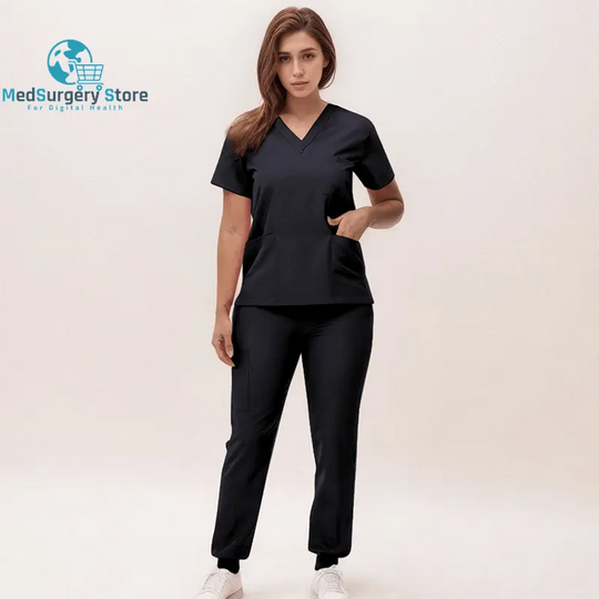 2025 New Nurse Uniforms V-Neck Top Jogger Pants Scrub Sets Surgical Workwear Dentist Nursing Suit Hospital Doctor Outfit S21