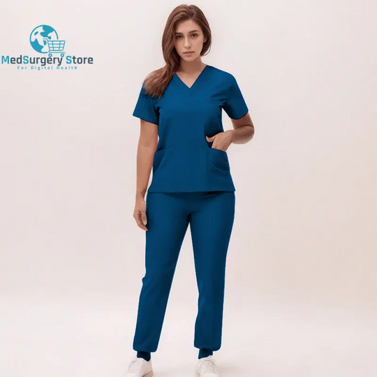 2025 New Nurse Uniforms V-Neck Top Jogger Pants Scrub Sets Surgical Workwear Dentist Nursing Suit Hospital Doctor Outfit S21