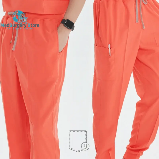 2025 New Nurse Uniforms V-Neck Top Jogger Pants Scrub Sets Surgical Workwear Dentist Nursing Suit Hospital Doctor Outfit S21