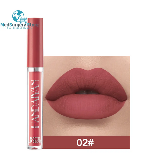 Handaiyan Matte Lip Glaze Liquid Lipstick Mini Tube Lip Gloss Waterproof Non Stick Cup Lip Gloss Genuine