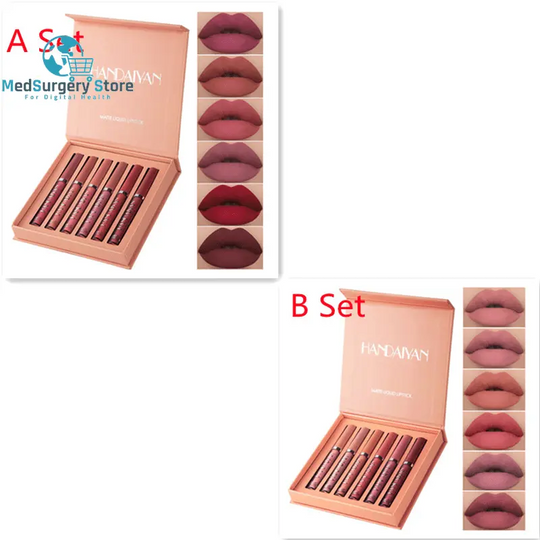 Handaiyan Matte Lip Glaze Liquid Lipstick Mini Tube Lip Gloss Waterproof Non Stick Cup Lip Gloss Genuine