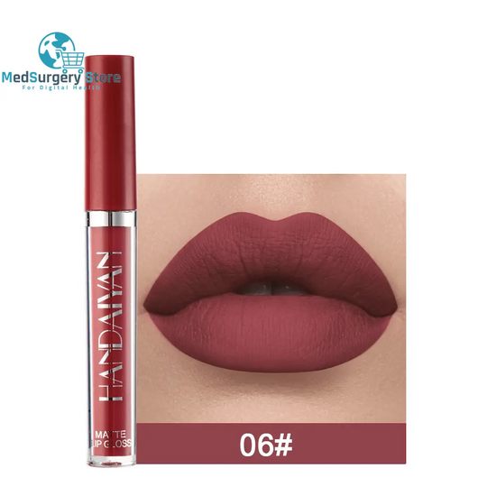 Handaiyan Matte Lip Glaze Liquid Lipstick Mini Tube Lip Gloss Waterproof Non Stick Cup Lip Gloss Genuine